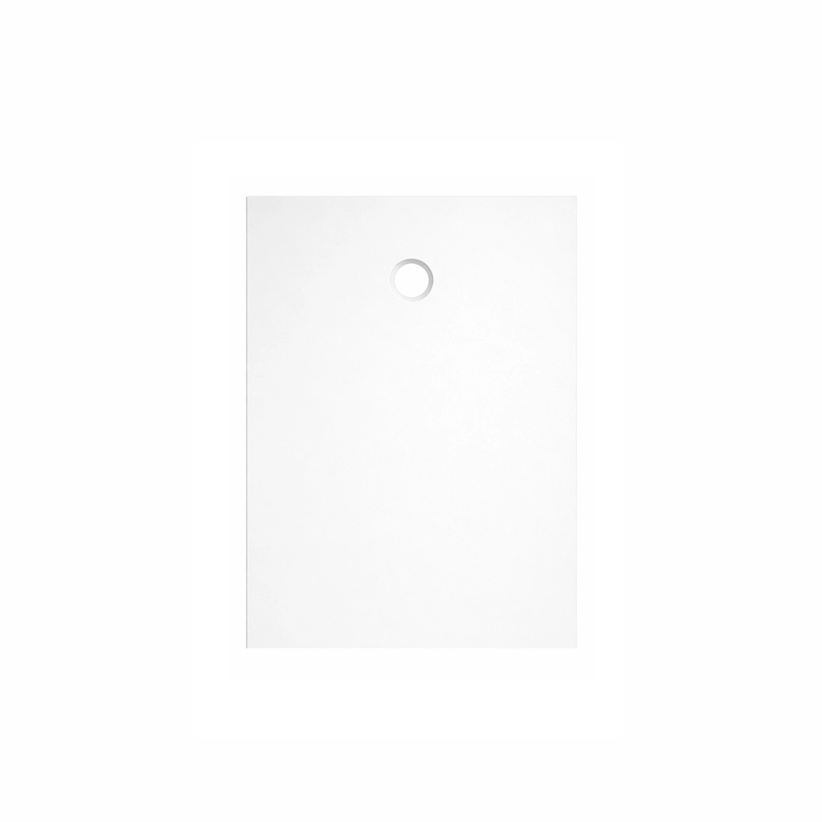 Receveur 120x80x2.6cm Extra-plat en Polybéton Blanc Mat Effet Soft-touch - Redécoupable - NELSON