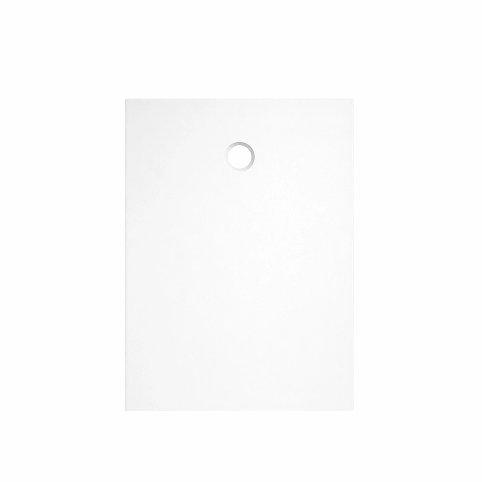 Receveur 120x90x2.6cm Extra-plat en Polybéton Blanc Mat Effet Soft-touch - Redécoupable - NELSON