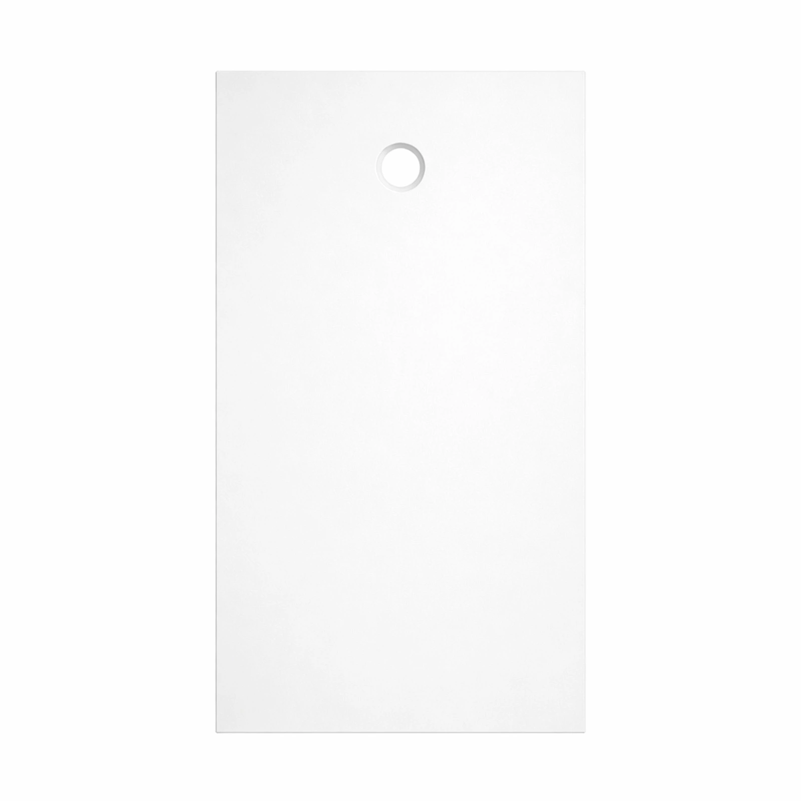 Receveur 160x90x3.3cm Extra-plat en Polybéton Blanc Mat Effet Soft-touch - Redécoupable - NELSON