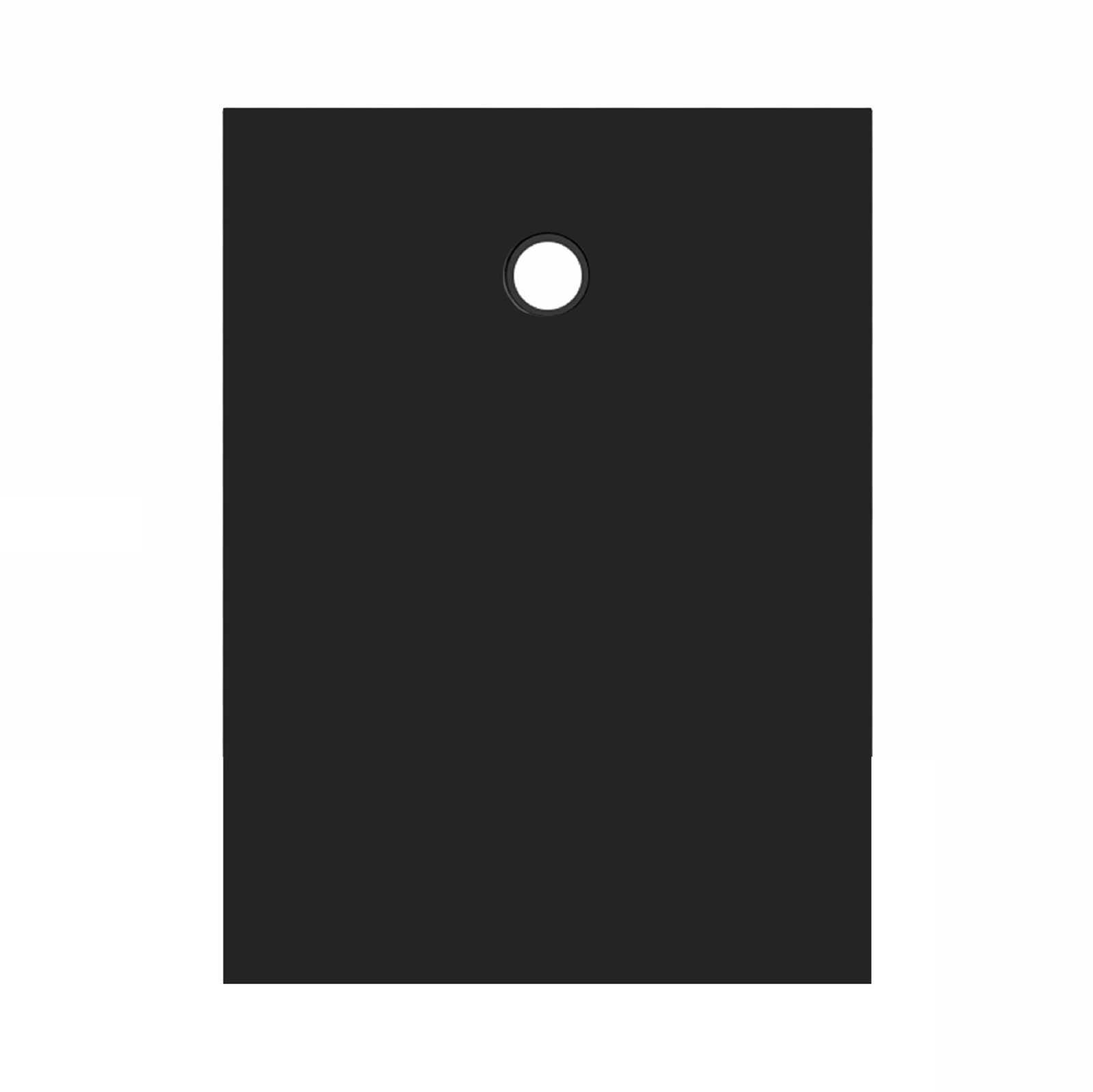 Receveur 120x80x2.6cm Extra-plat en Polybéton Noir Mat Effet Soft-touch - Redécoupable - NELSON