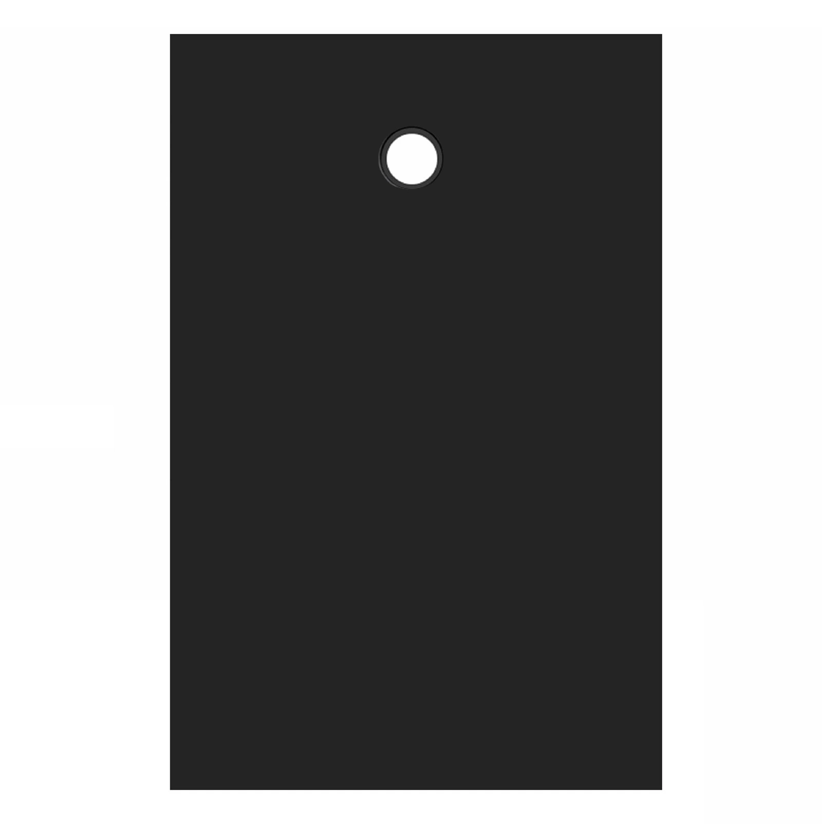 Receveur 140x80x2.9cm Extra-plat en Polybéton Noir Mat Effet Soft-touch - Redécoupable - NELSON