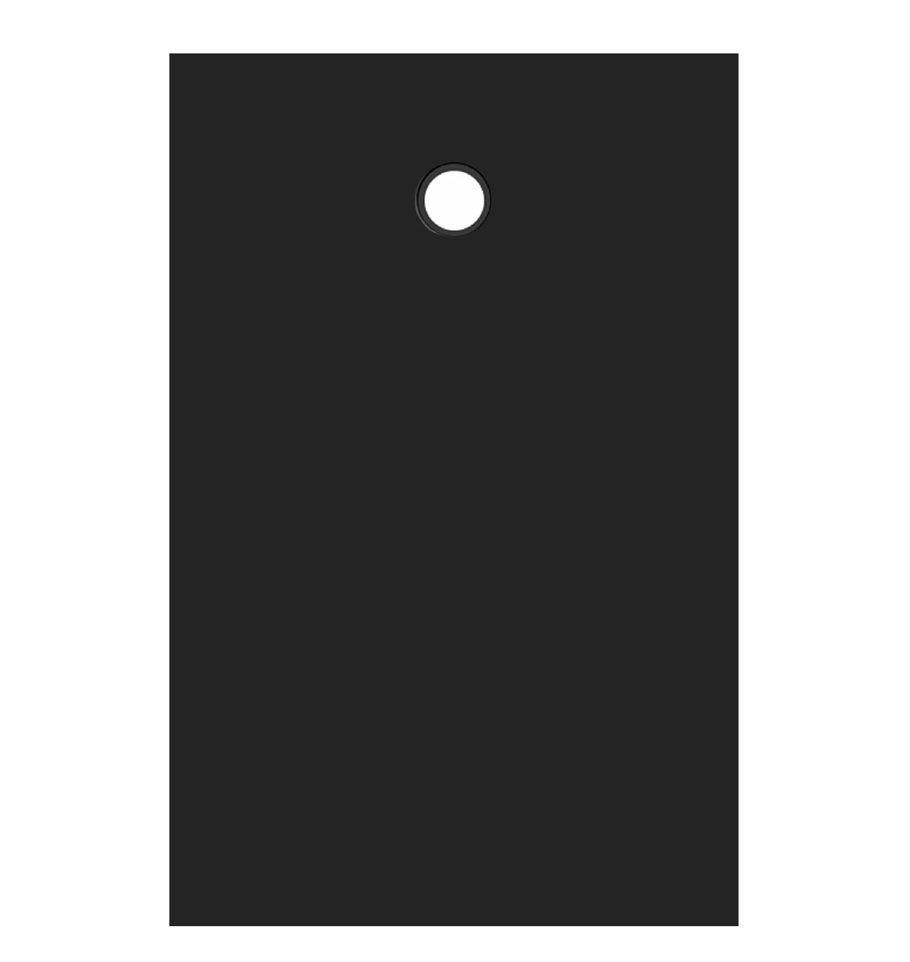 Receveur 140x90x2.9cm Extra-plat en Polybéton Noir Mat Effet Soft-touch - Redécoupable - NELSON