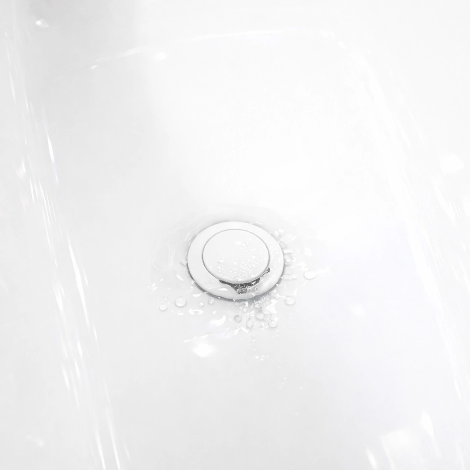 Vidage de Baignoire Ø50 mm Finition Blanc Brillant avec Trop-plein