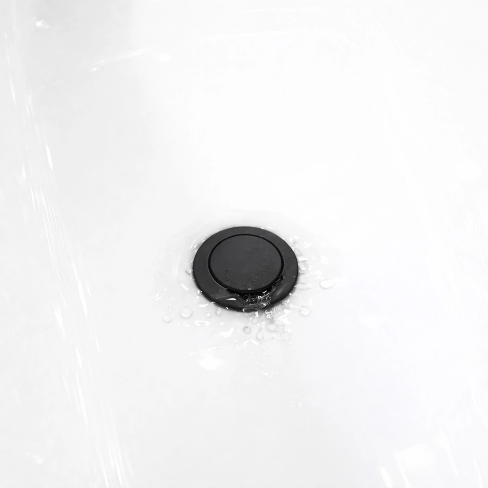 Vidage de Baignoire Ø50 mm Finition Noir Mat avec Trop-plein