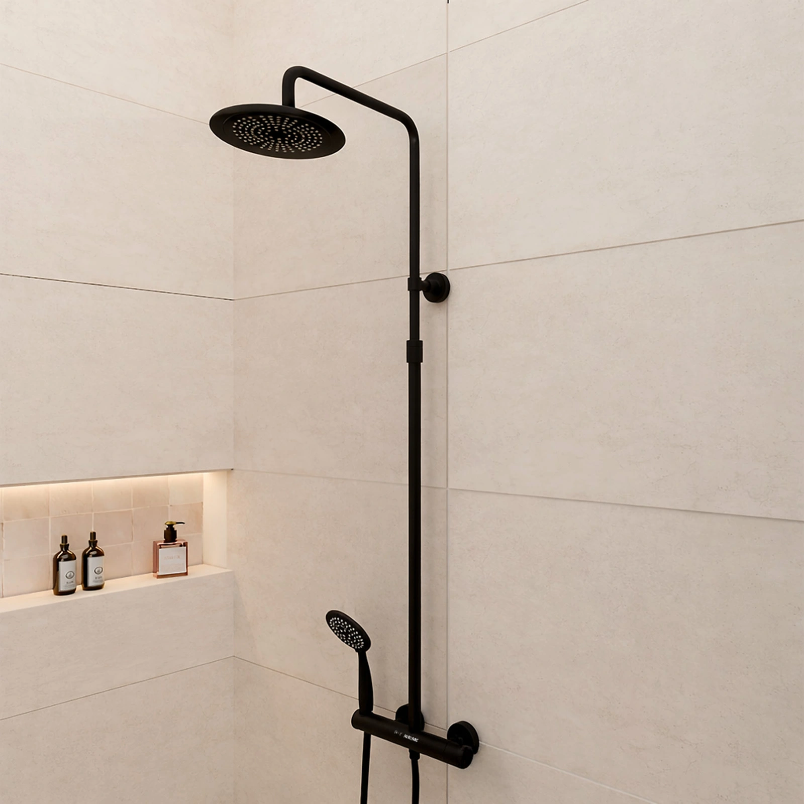 colonne de douche noire