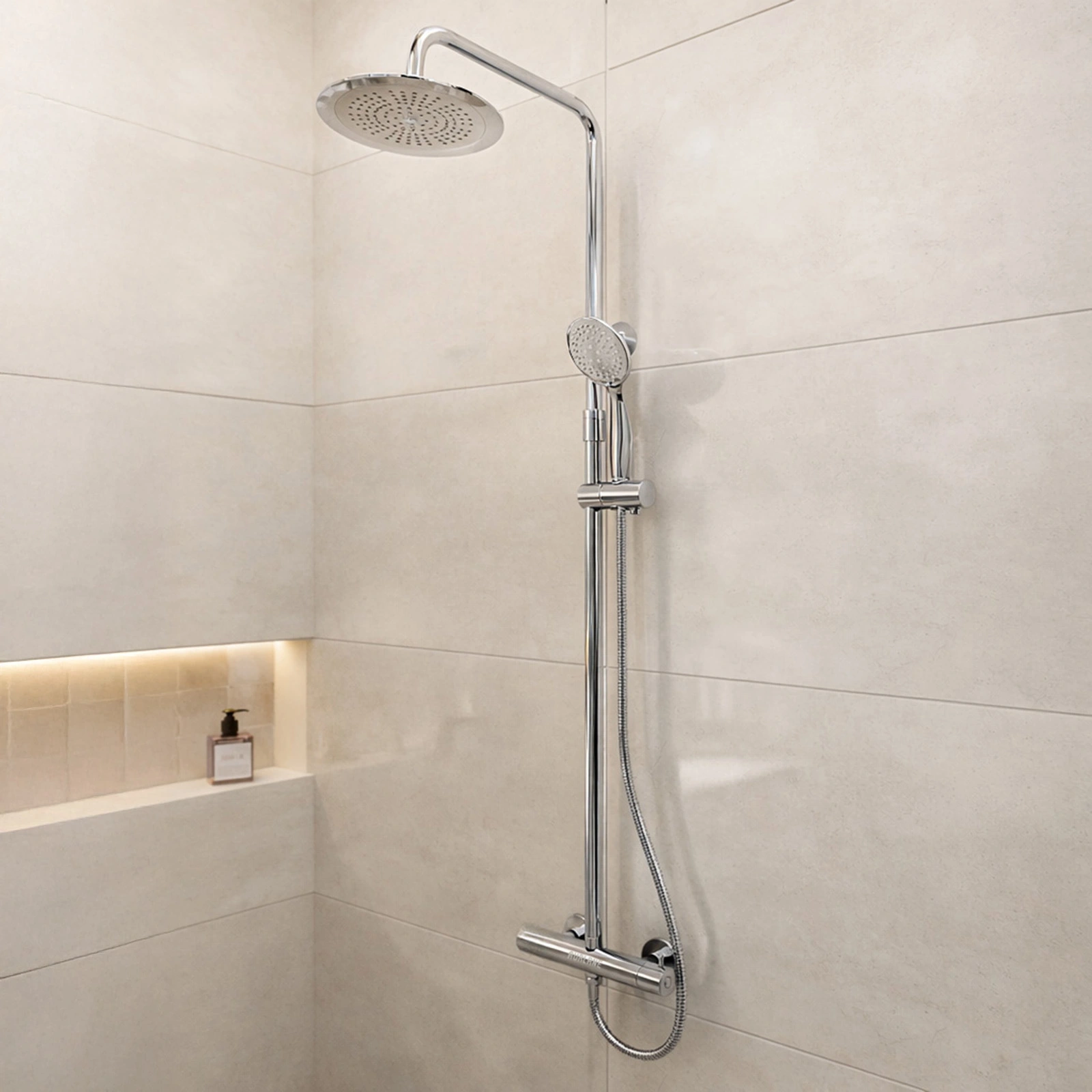 Colonne de douche Mécanique finition Chrome 133x26x52 cm - MOLLY CHROME