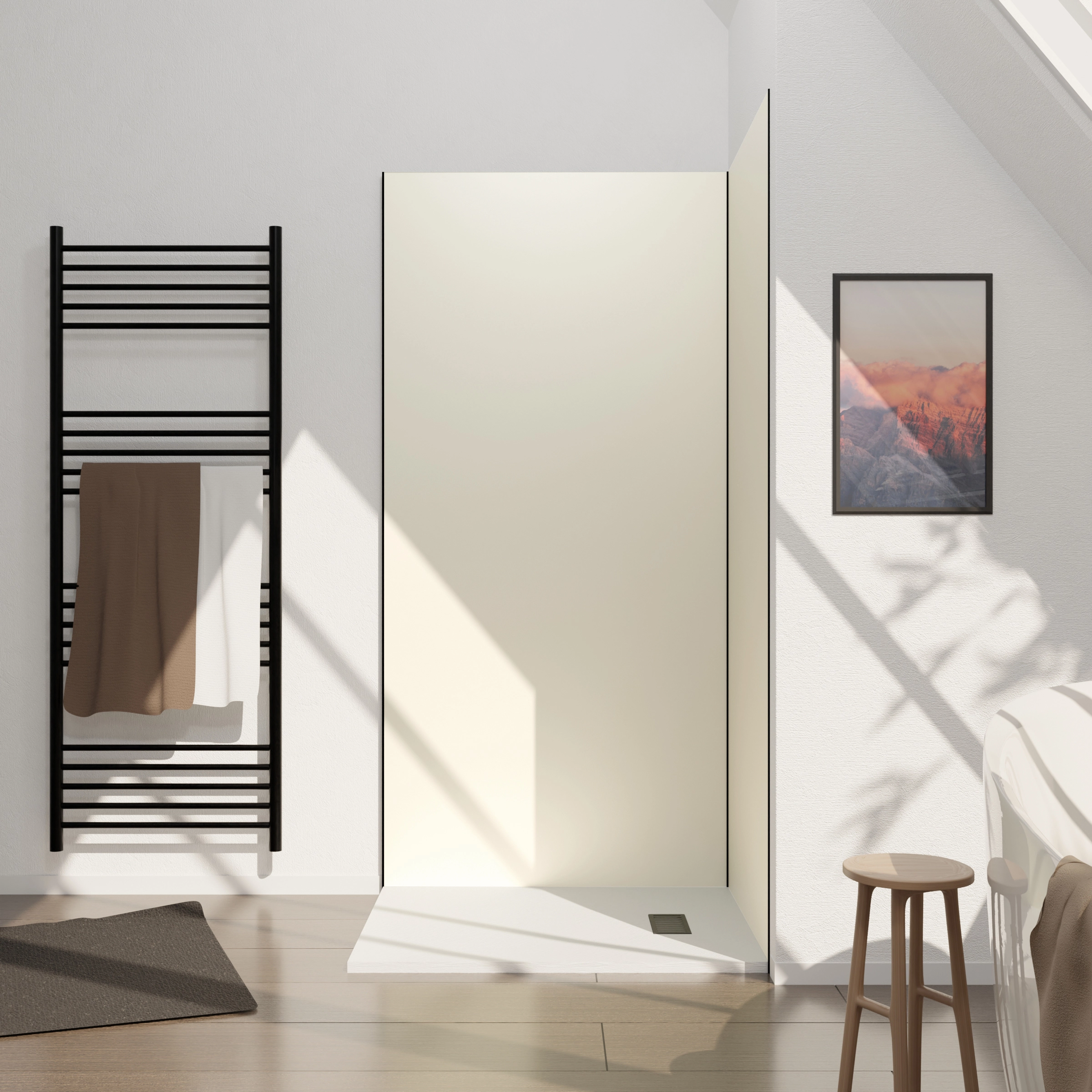 Panneau mural aluminium Ivoire 100 x 210 cm - WALL'IT