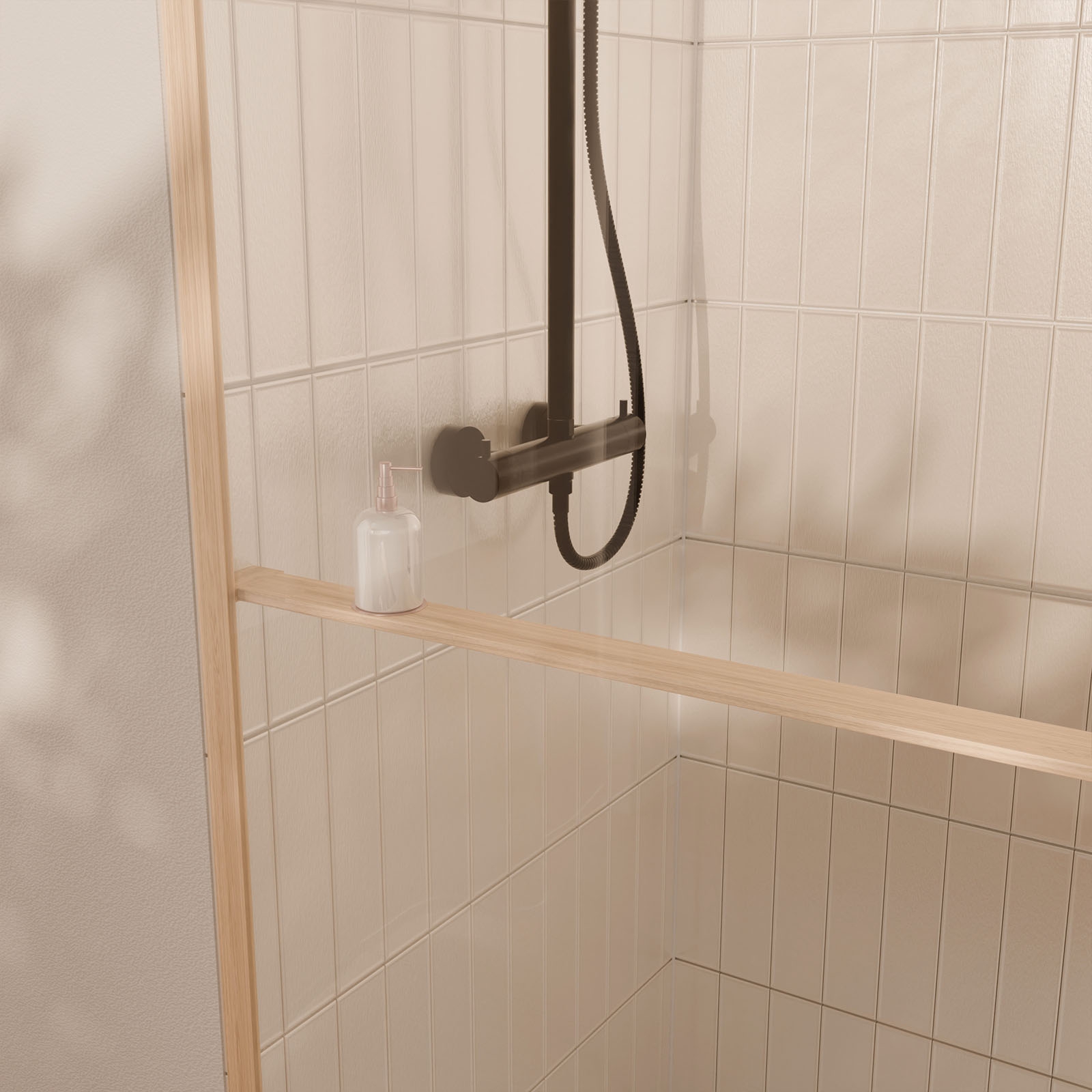 douche italienne effet bois