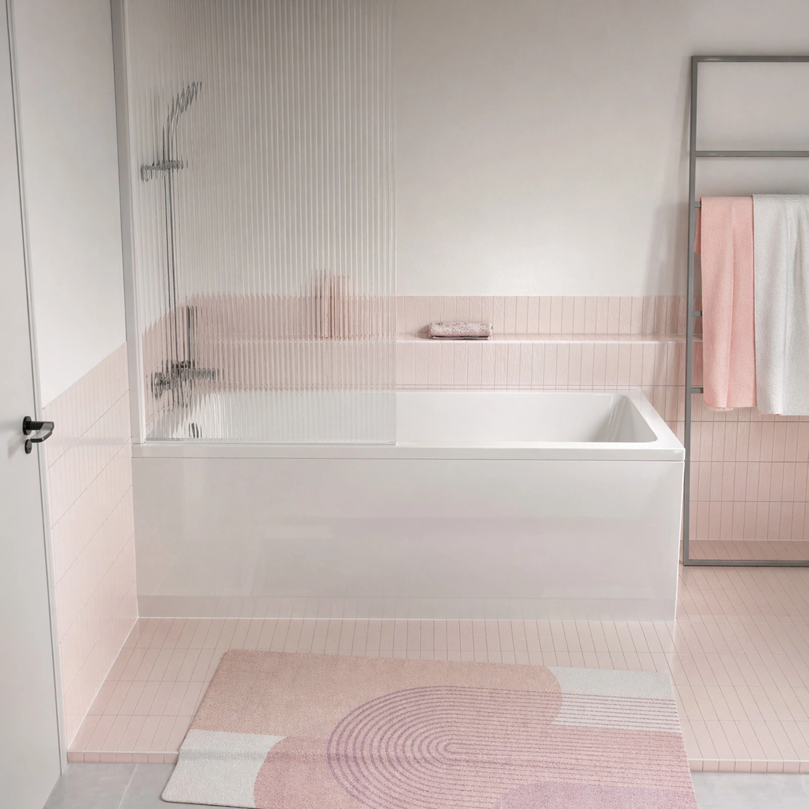 Pack Baignoire 170x75cm avec Tabliers recoupables 180cm et 80cm - Blanc Brillant - MAE SQUARE