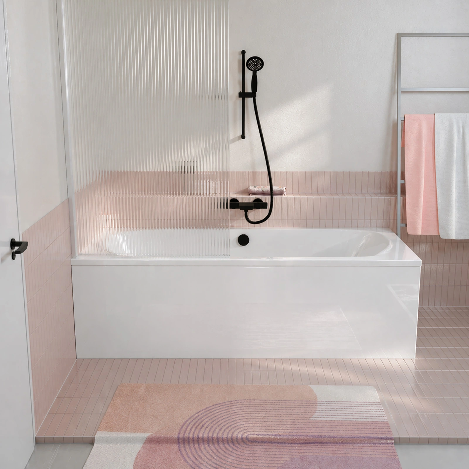 Pack Baignoire Duo 170x75cm avec Tabliers recoupables 180cm et 80cm - Blanc Brillant - MAE