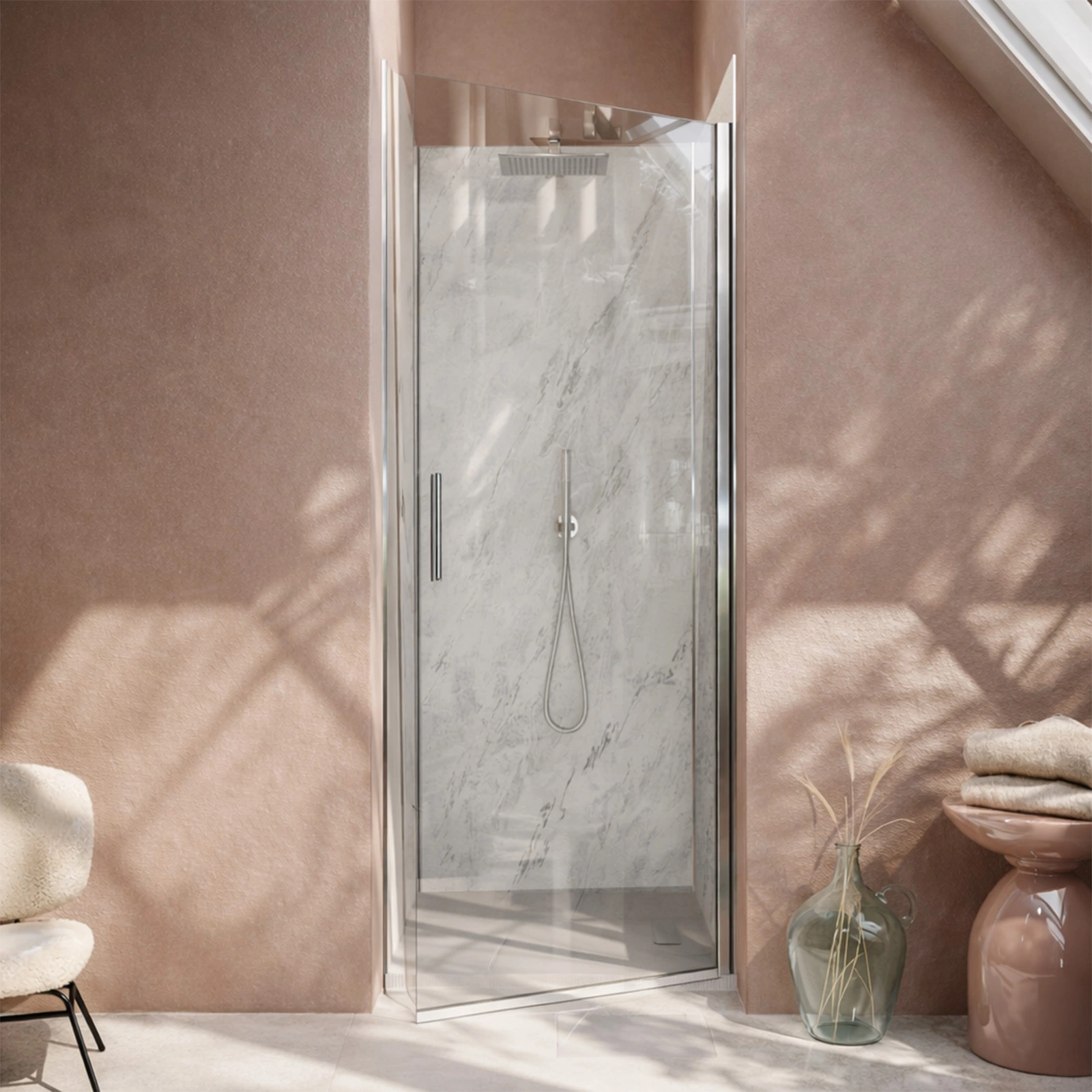 Pack 3 Panneaux Muraux Pierre Artic Storm 80x210cm + Profilés Chrome - STONE'IT