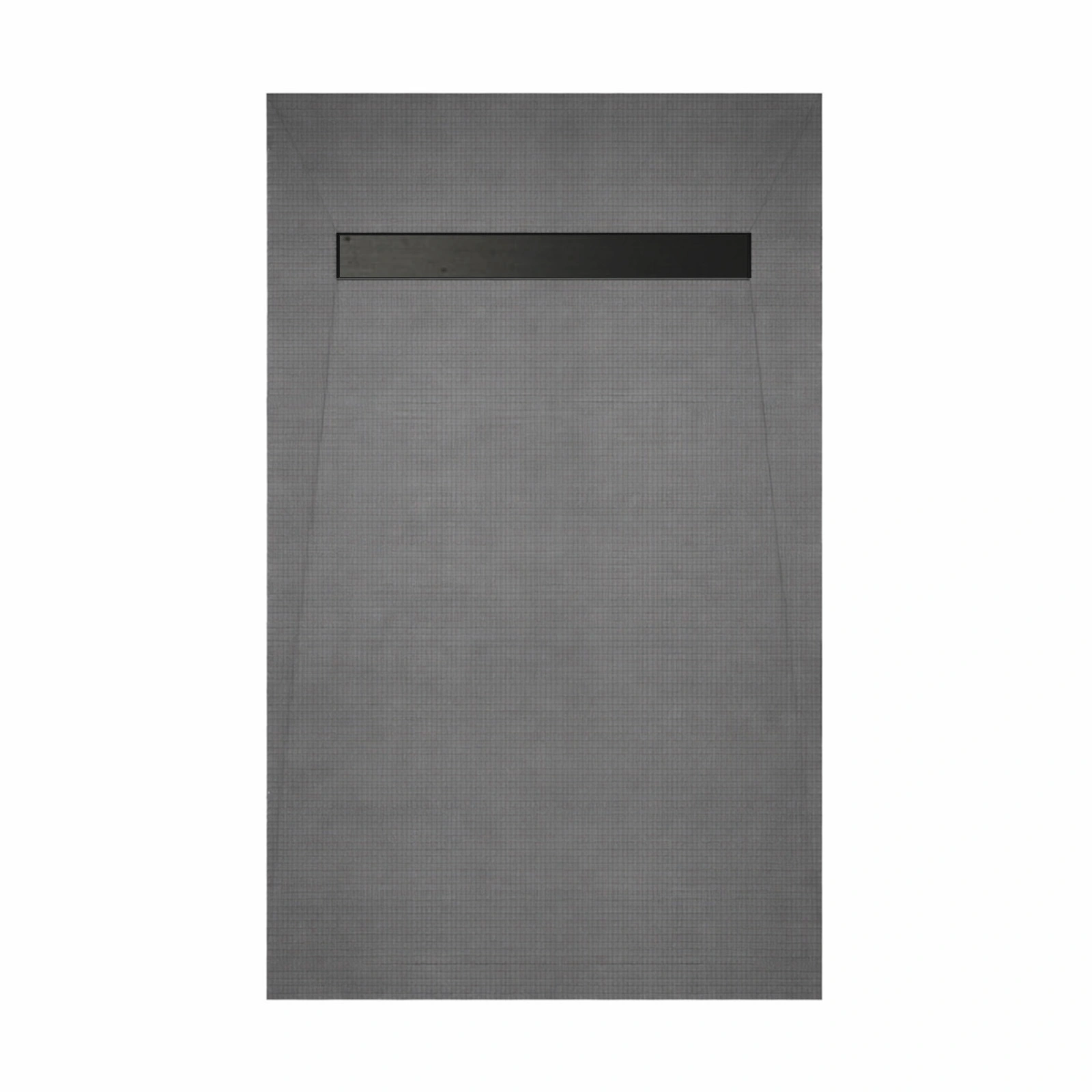 Receveur de douche à carreler 120×90 cm avec bonde écoulement linéaire – Grille finition noire