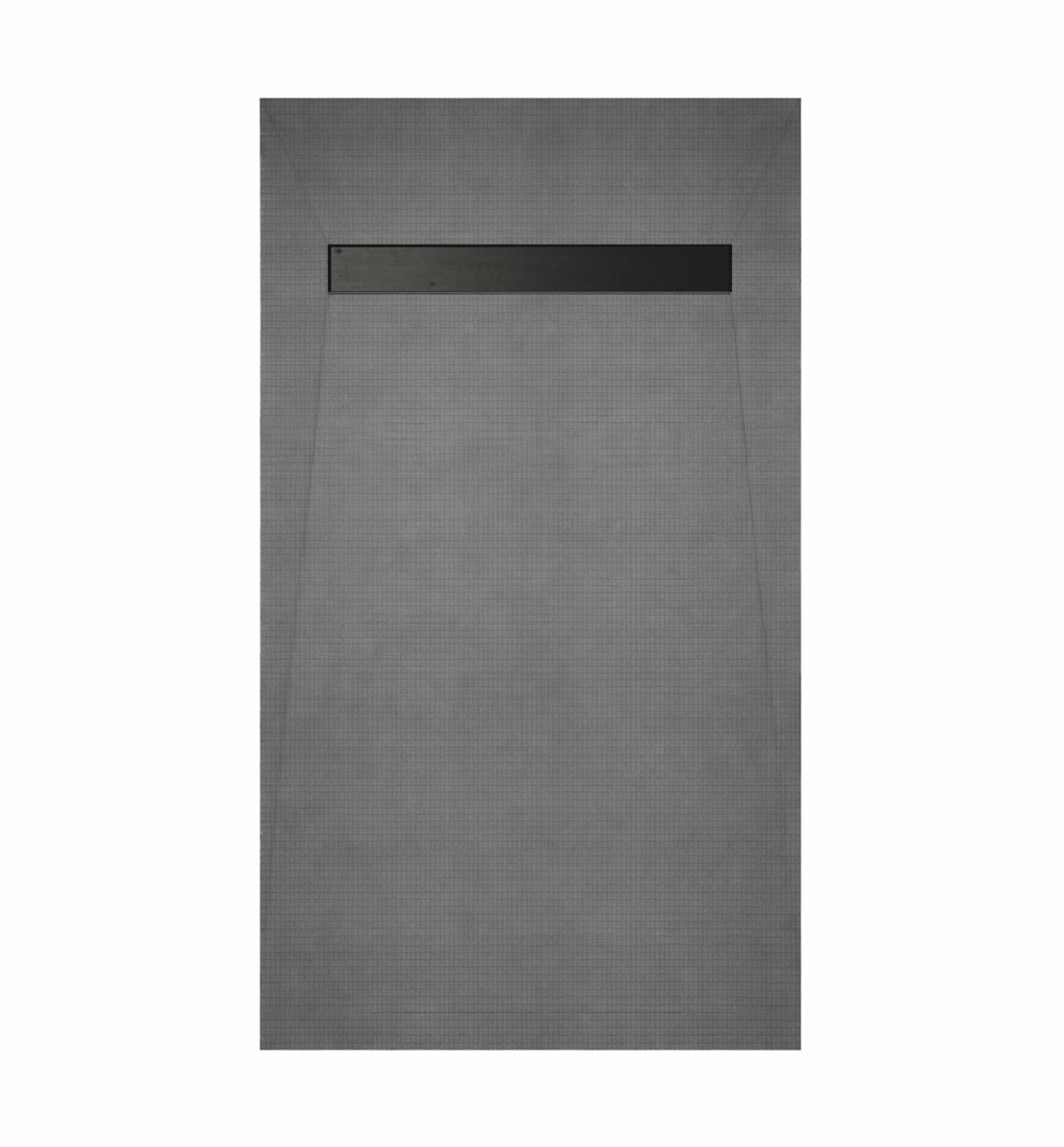 Receveur de douche à carreler 140×90 cm avec bonde écoulement linéaire – Grille finition noire