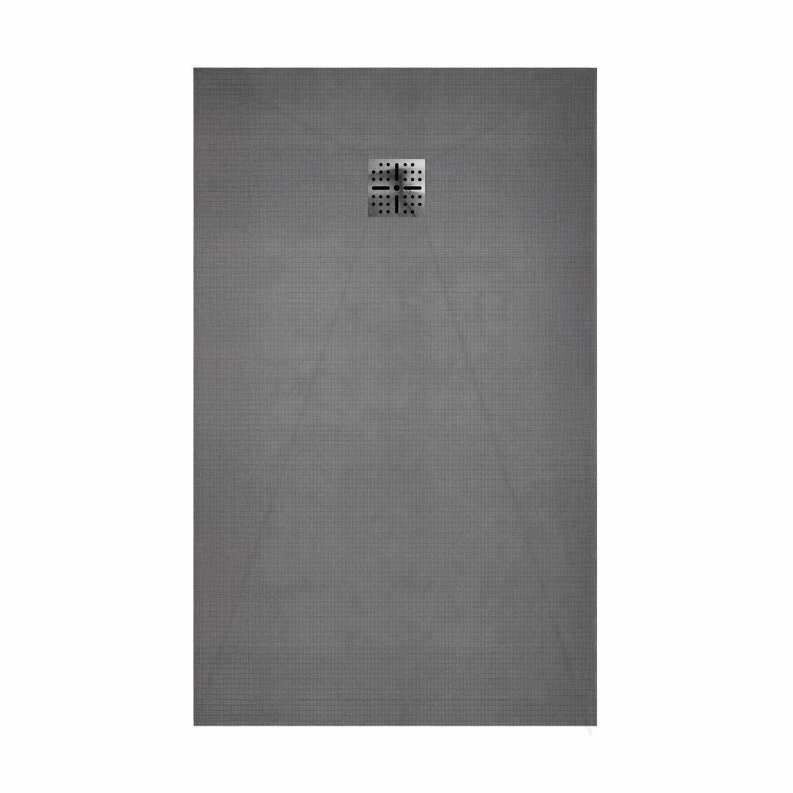 Receveur de douche à carreler 140×80 cm avec bonde à sortie Horizontale – Grille finition chrome