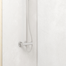 2 Panneaux Muraux Pierre 90+120x210cm 'Snow Pearl' + Profilés d'Angle et de Finition Chromés