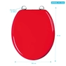 Abattant WC - en MDF avec charnières en métal réglables - WHISY RED
