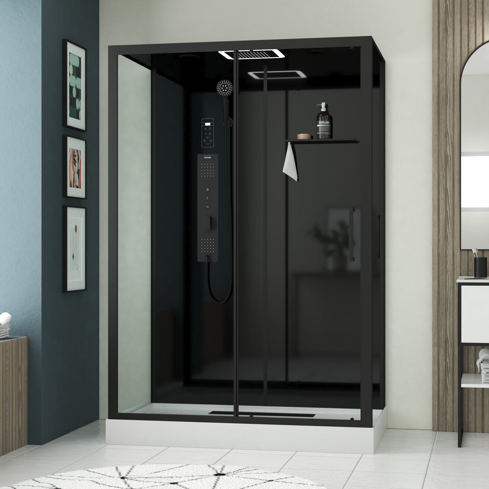 Hellis Mitigeur bain design moderne avec inverseur 2 voies