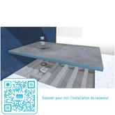 Bac receveur de douche à carreler 160x90cm recoupable sur mesure + bonde verticale - RAINY