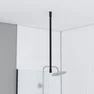 Barre de fixation plafond pour douche a l'italienne laque NOIR MAT - 60cm RECOUPABLE