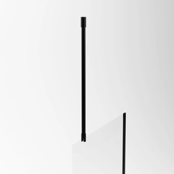 Barre de fixation plafond pour douche a l'italienne laque NOIR MAT - 60cm RECOUPABLE
