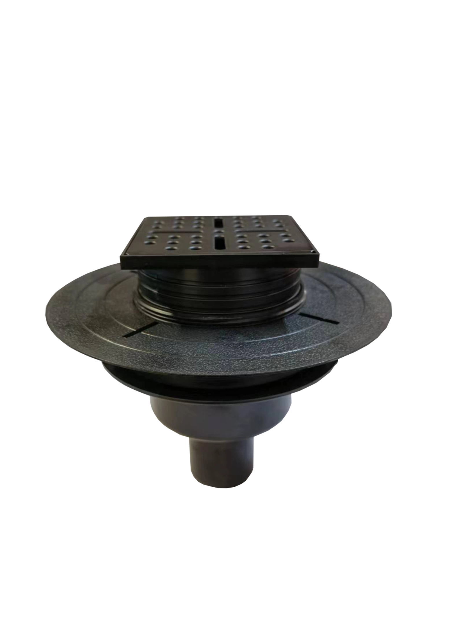 Bonde Ã  sortie VERTICALE pour receveur Ã  carreler RAINY et HIGH RAINY - Grille Inox Noir