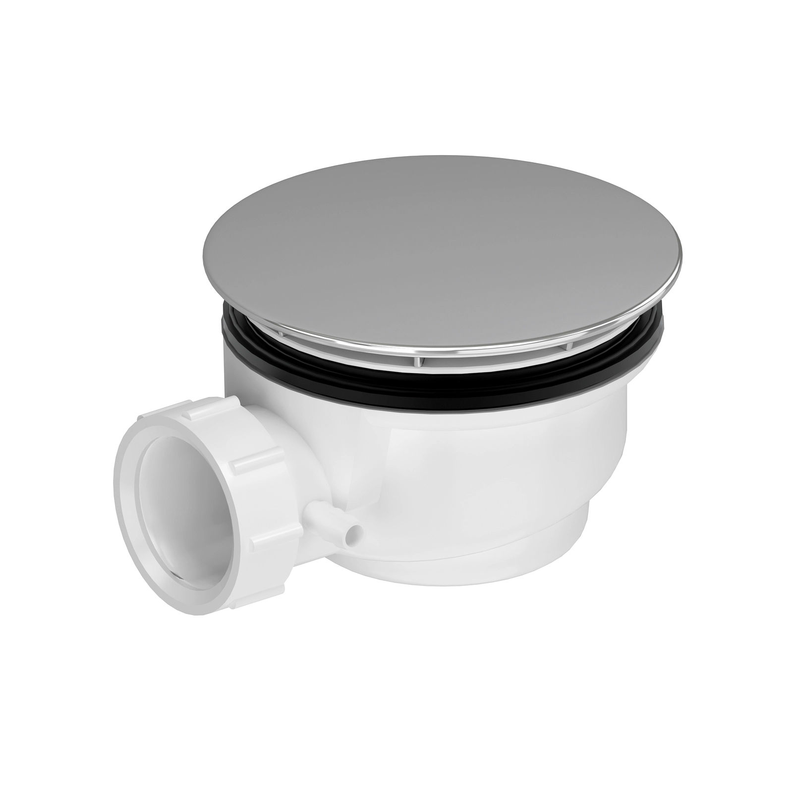 Bonde de Receveur Diamètre 90 mm - Capot Chrome - Evacuation Horizontale Bonde de Receveur Diamètre 90 mm - Capot Chrome - Evacuation Horizontale