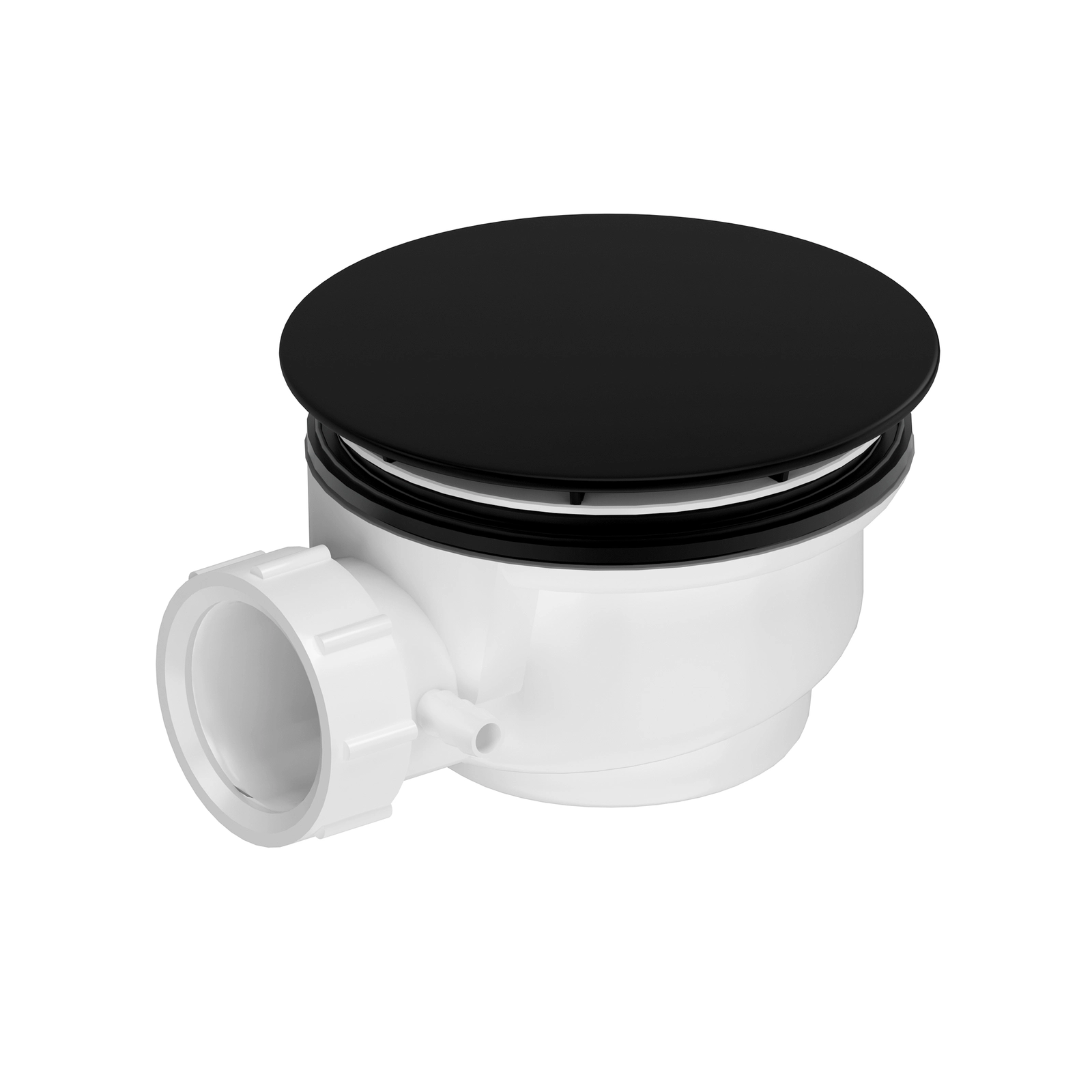 Bonde de Receveur Diamètre 90 mm - Capot Noir - Evacuation Horizontale Bonde de Receveur Diamètre 90 mm - Capot Noir - Evacuation Horizontale