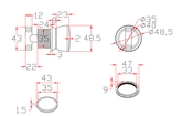 Buses de circuit simple de diamètre 36mm et à tête anticalcaire