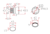 Buses de fin circuit simple de diamètre 36mm et à tête anticalcaire