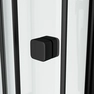 Cabine de douche 1/4 de cercle 85x85x200 cm - Portes coulissantes - Fonds Blancs & Profilés Noir Mat