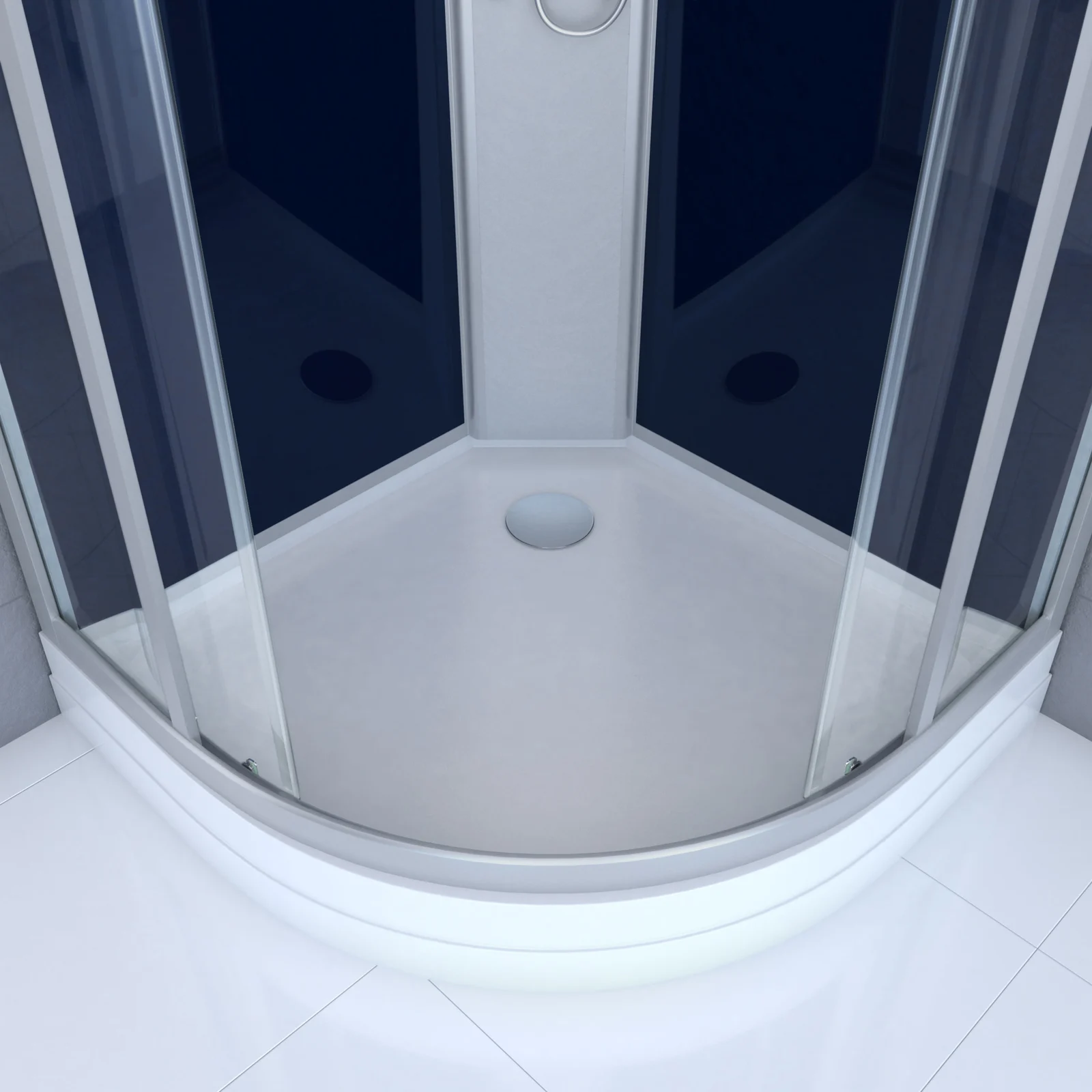 Cabine de douche 1/4 de cercle - 85x85x225cm - NIGHTY