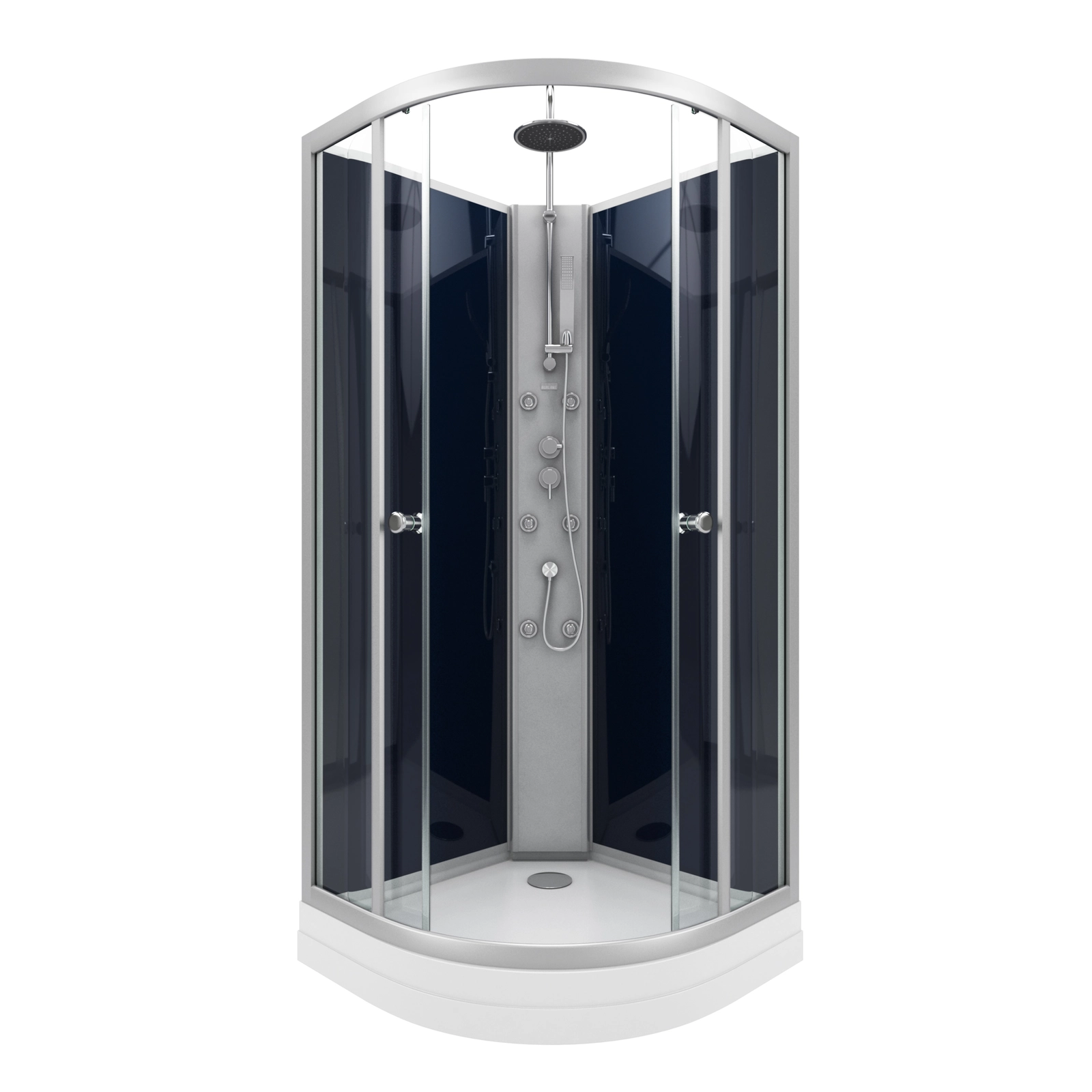 Cabine de douche 1/4 de cercle - 85x85x225cm - NIGHTY