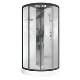 Cabine de douche 1/4 de cercle 95x95x218 cm - Fonction HAMMAM, Jets Hydromassants, Led et Bluetooth