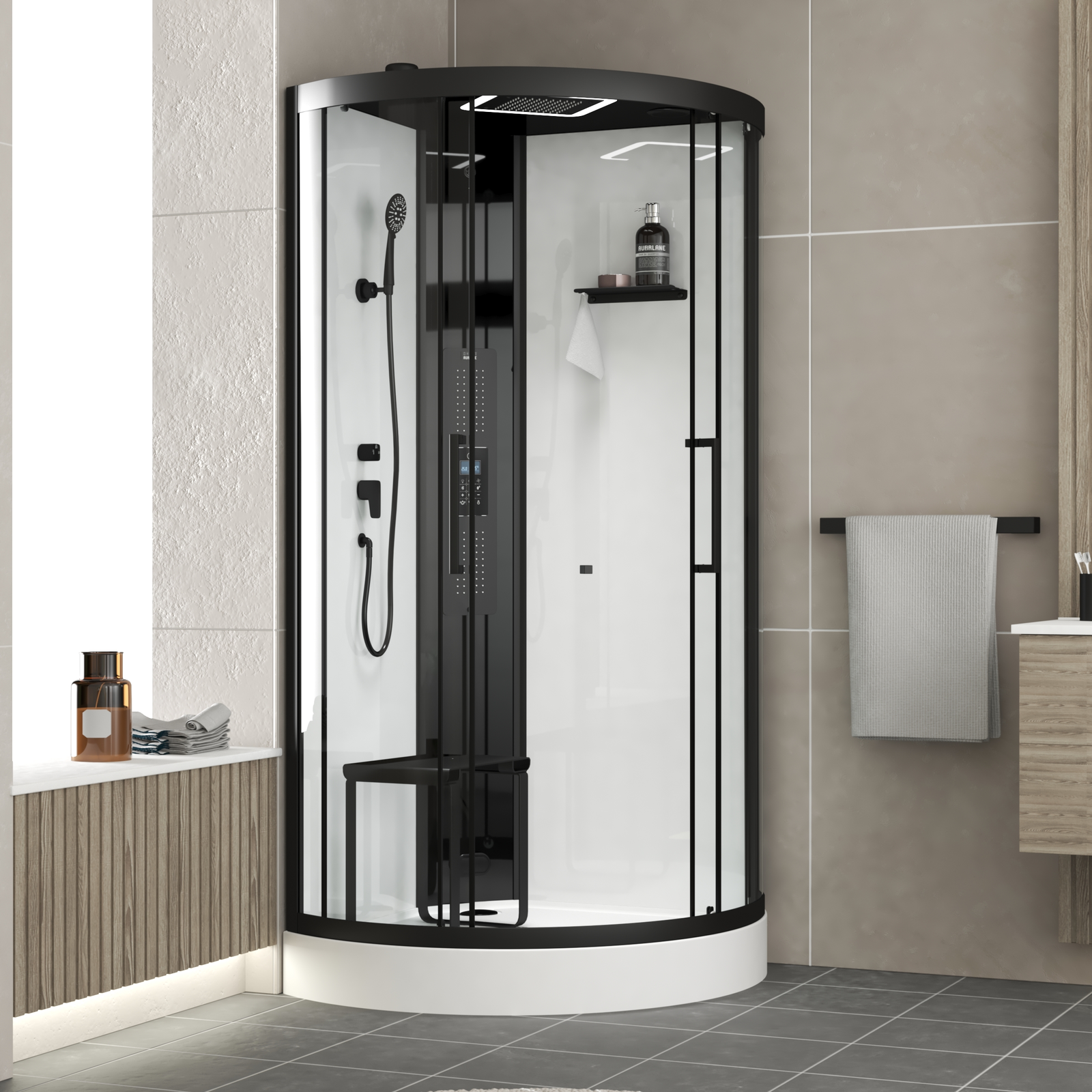 Cabine de Douche Multifonctions avec Whirlpool 110x70 Droite Galaxy