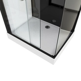 Cabine de douche 110x80x215cm - Verre Trempé - Mitigeur Chrome - DUALITY RECTANGLE