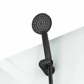Cabine de douche carrée 80x80x200 cm - Porte pivotante - Fonds Blancs & Profilés Noir Mat