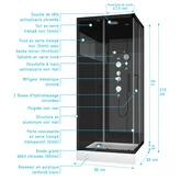 Cabine de douche carrée 90x90x215cm - MIRROR SPACE SQUARE