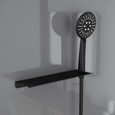 Cabine de douche Hydromassante 110x80x215 cm - Fond Gris et Profilés Noir Mat - GREY STYLE