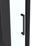 Cabine de douche hydromassante 115x90x220 cm - Porte coulissante - Fonds & Profilés Noir Mat