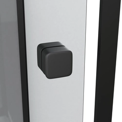 Cabine de douche Hydromassante 90x90x215 cm - Fonds Gris et Profilés Noir Mat - GREY STYLE
