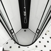 Cabine de douche LIFT UP BLACK 1/4 de cercle 85x85x210cm