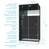 Cabine de douche MIRROR SPACE RECTANGLE rectangle 110x80x215cm