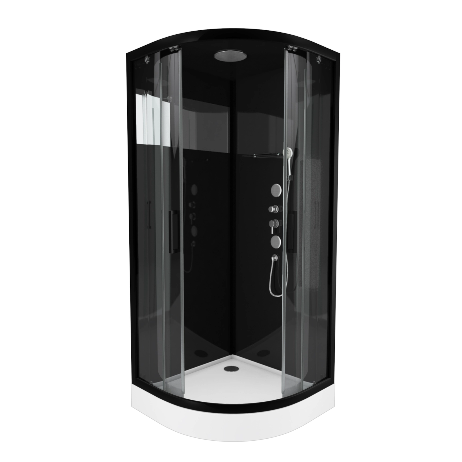 Cabine de douche MIRROR SPACE ROUND 1/4 de cercle 90x90x215cm Cabine de douche MIRROR SPACE ROUND 1/4 de cercle 90x90x215cm