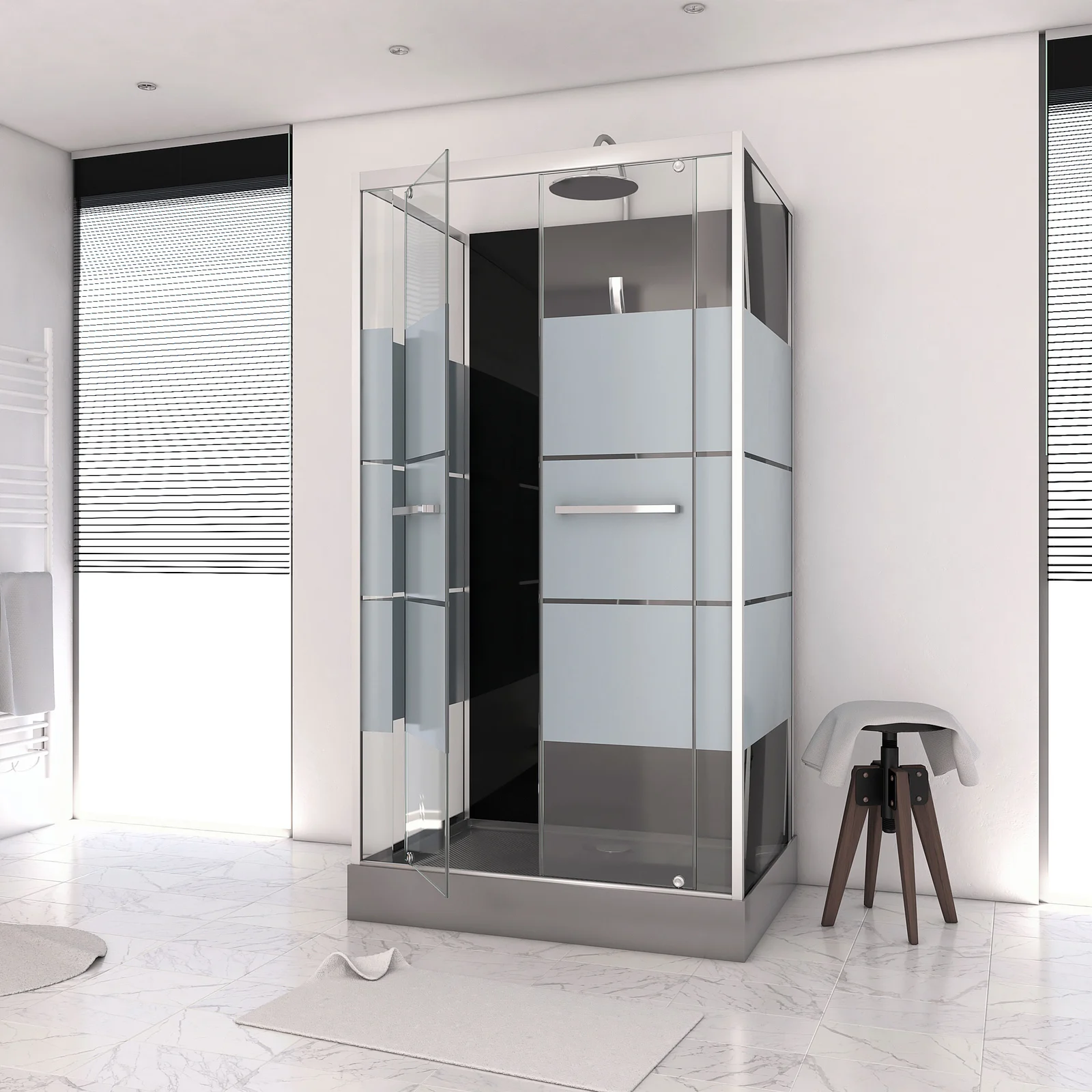 Cabine de douche rectangle 110x80x225cm - SCRATCHY 110