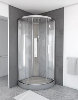 Cabine de douche SHACKY ROUND 1/4 de cercle 95x95x215cm