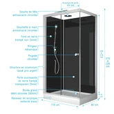 cabine de douche SHADOW CORNER RECTANGLE - 110x80x230cm