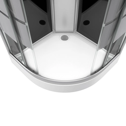Cabine de douche SIMPLY STRIPE LOCKED 1/4 de cercle
