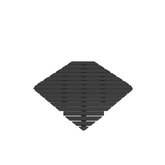 Caillebotis en Bois Composite Gris pour Cabine carrée - Dimensions 78,2 x 78,2 cm