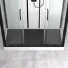 Caillebotis en Bois Composite Gris pour Cabine rectangle - Dimensions 153.5 x 70 cm