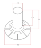 Capot de bonde de cabine diamètre 60mm